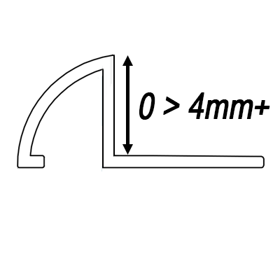 0 > 4mm+ Trim Depth 0 > 4mm+ Trim Depth