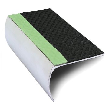 Aluminator Slimline Aluminium Bullnose Edge Nosing With Insert