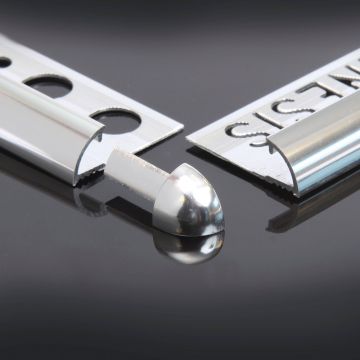 Genesis Round Edge Quadrant/Pro Aluminium External Corner Piece 2 pack