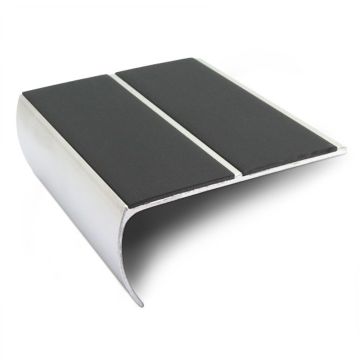 Genesis Slimline Aluminium Retro Bullnose Edge Nosing With Twin Insert