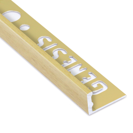 Genesis Straight Edge Aluminium Brushed Brass Tile Trim | Straight Edge ...