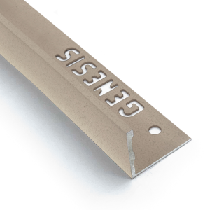 ESA225.425 - Genesis Straight Edge Aluminium Outdoor Tile Trim - 22.5mm - Sand Stone