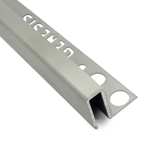 TDP225.81 - Genesis Square Edge Aluminium Outdoor Tile Trim - 22.5mm - Matt Silver